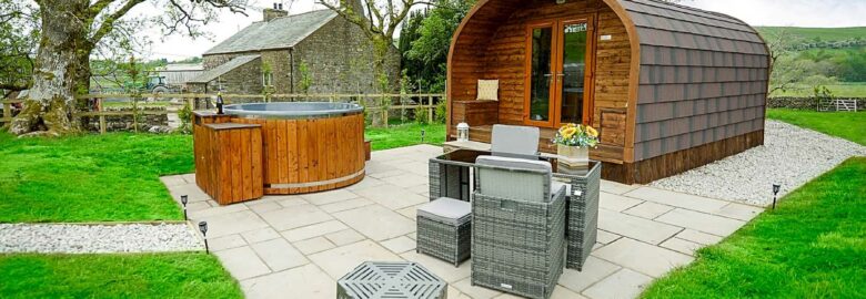 The Pods by the Stream at Flakebridge Farm